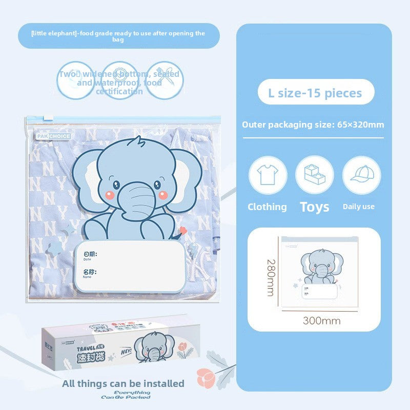 Sealed storage bags for mothers, babies, and children