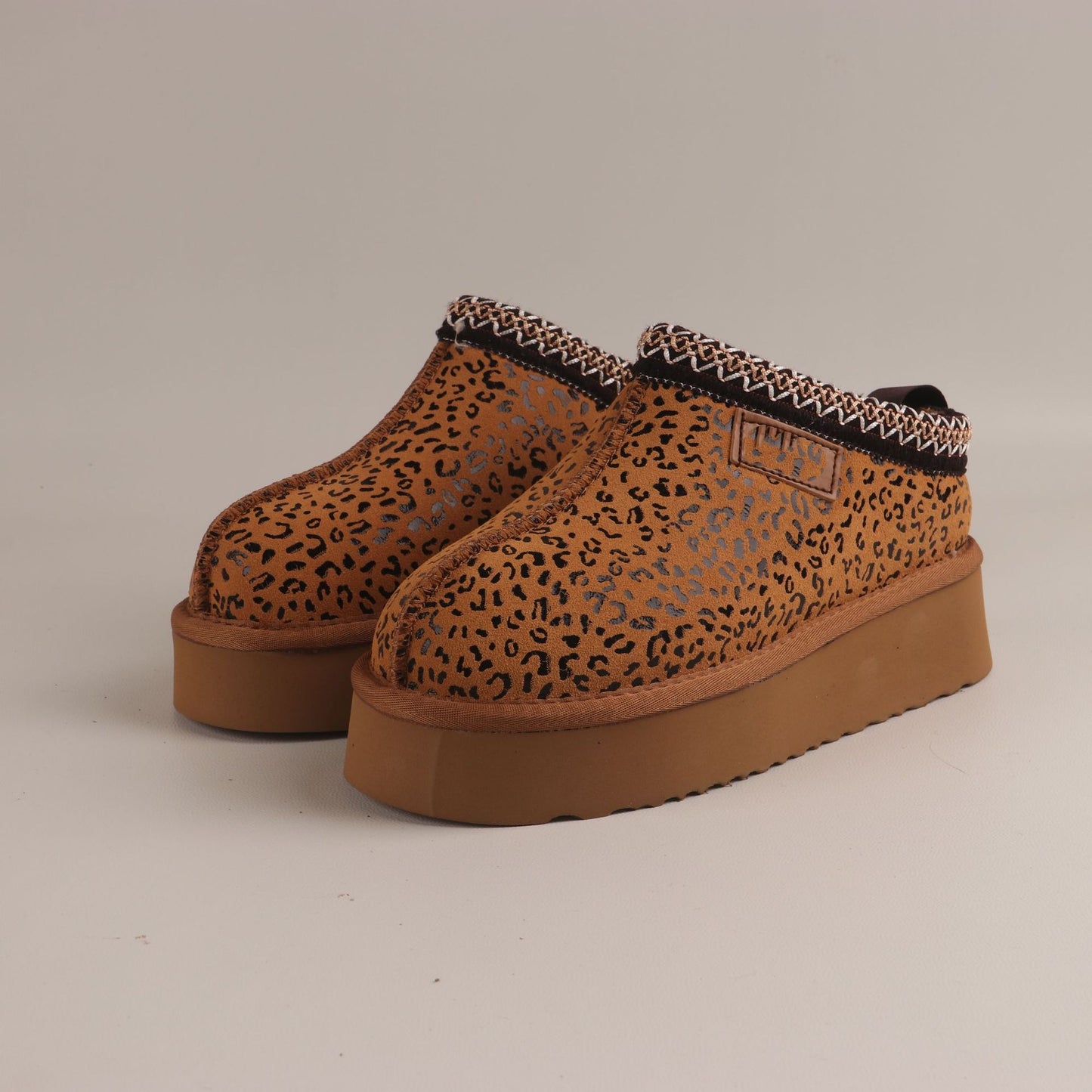 Leopard Print Casual Women's Snow Boots